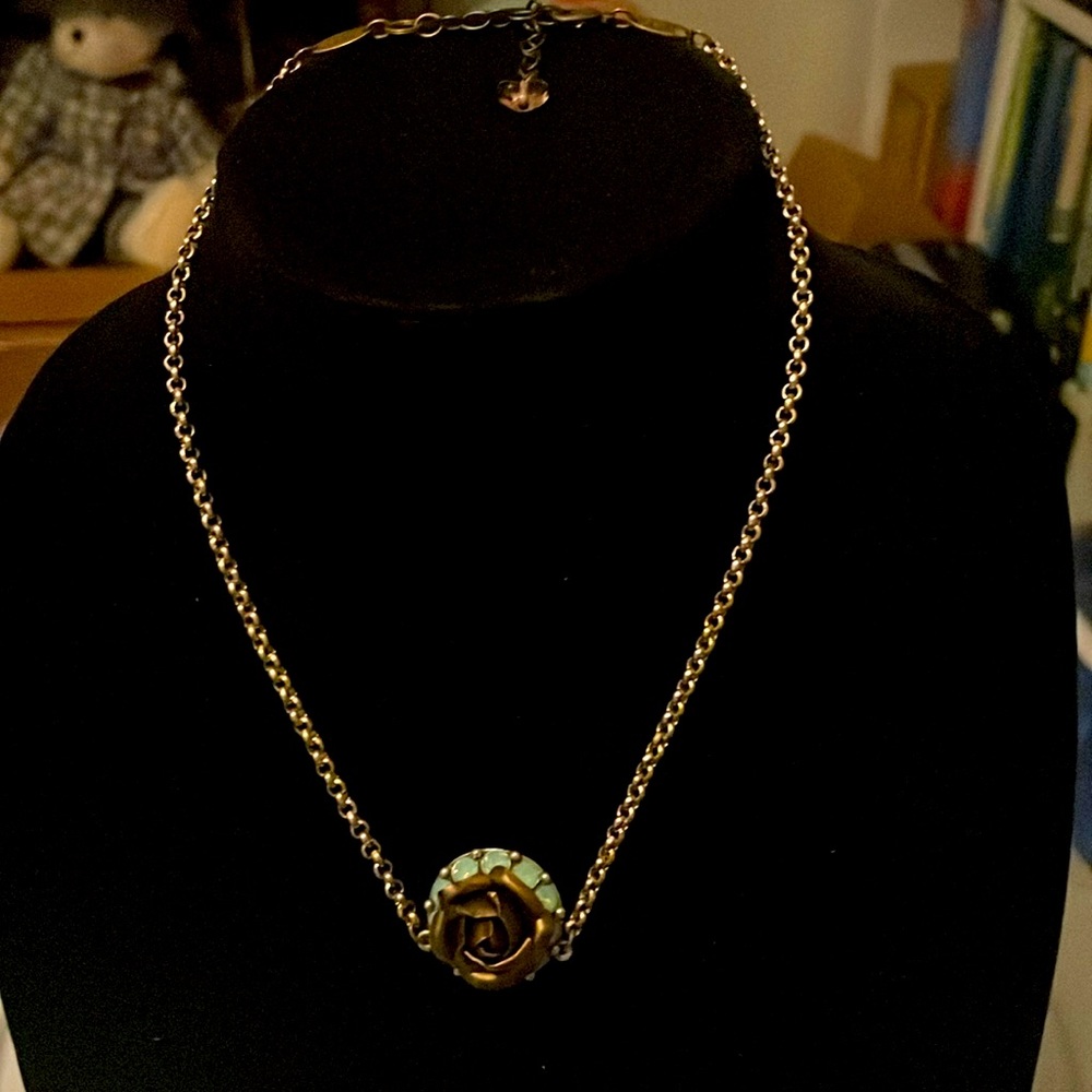 Authentic Sabika Rose Necklace with Opal stones